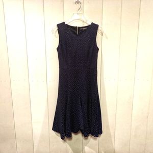 Karl Lagerfeld Blue & Black Cocktail Dress, Size 4